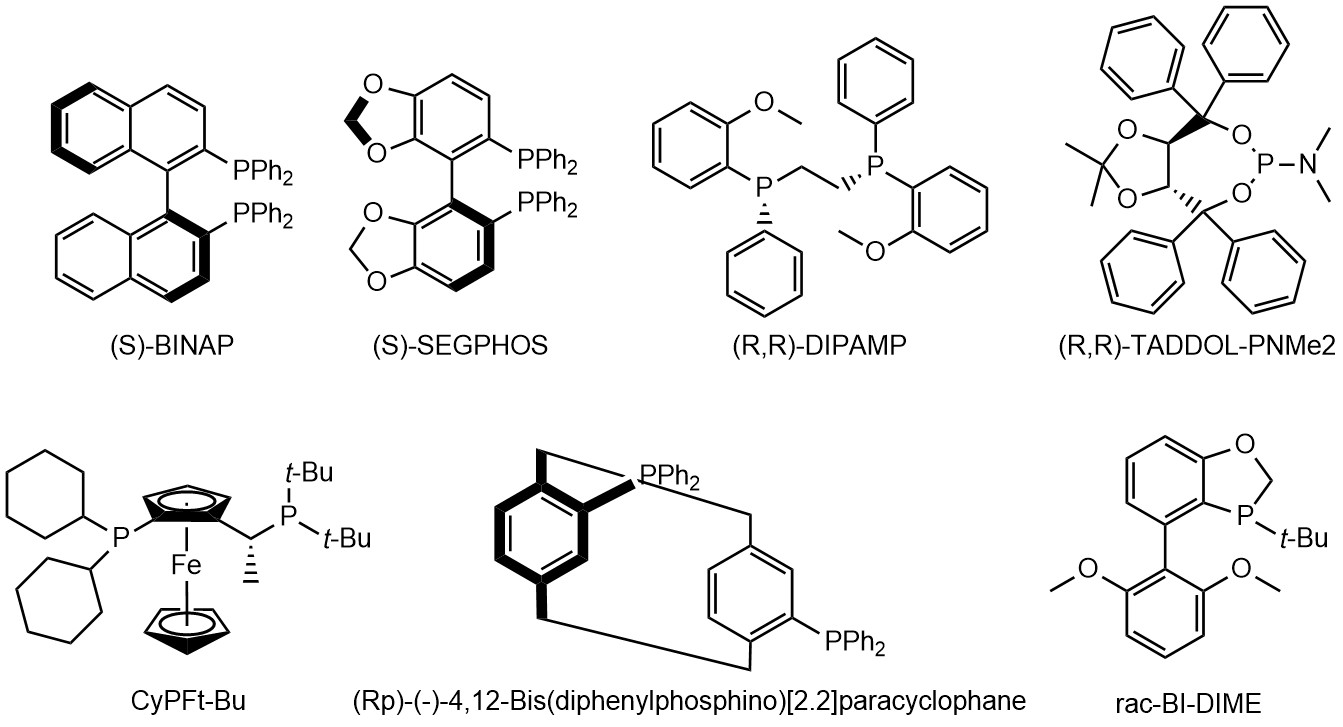 Examples of chiral phosphine ligands